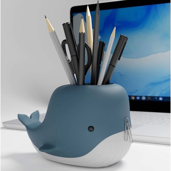 Moby Grey Whale Desk Organizer. - Picture 3 of 7